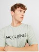 Чоловіча футболка з логотипом Jack Jones зеленого кольору