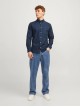 Чоловіча синя оксфорд сорочка Slim Fit з довгим рукавом від Jack Jones