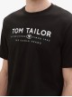 Чоловіча футболка Tom Tailor з чорним лого принтом, Regular Fit