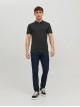 Чоловіча чорна футболка поло Slim Fit від Jack Jones