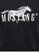 Чоловіча футболка з лого-принтом Mustang, чорний Regular Fit
