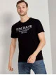 Чоловіча чорна футболка з принтом Tom Tailor, стандартний крій Regular Fit