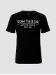 Чоловіча чорна футболка з принтом Tom Tailor, стандартний крій Regular Fit