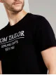 Чоловіча чорна футболка з принтом Tom Tailor, стандартний крій Regular Fit