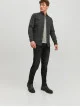 Чоловіча сіря джинсова сорочка з довгим рукавом Jack Jones Slim