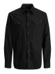 Чоловіча сіря джинсова сорочка з довгим рукавом Jack Jones Slim