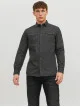 Чоловіча сіря джинсова сорочка з довгим рукавом Jack Jones Slim