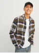 Чоловіча зелена сорочка в клітинку Jack Jones з довгим рукавом Slim Fit